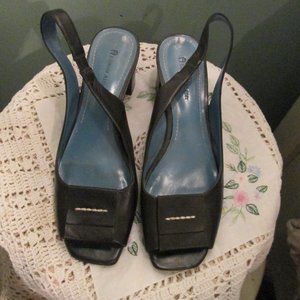 Etienne Aigner Brown Open Toe Sandals Sling Back 9